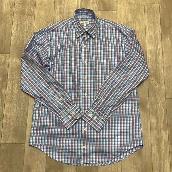 Mens Peter Millar‎ Silk Blend Button Up Casual Shirt - Picture 1 of 5